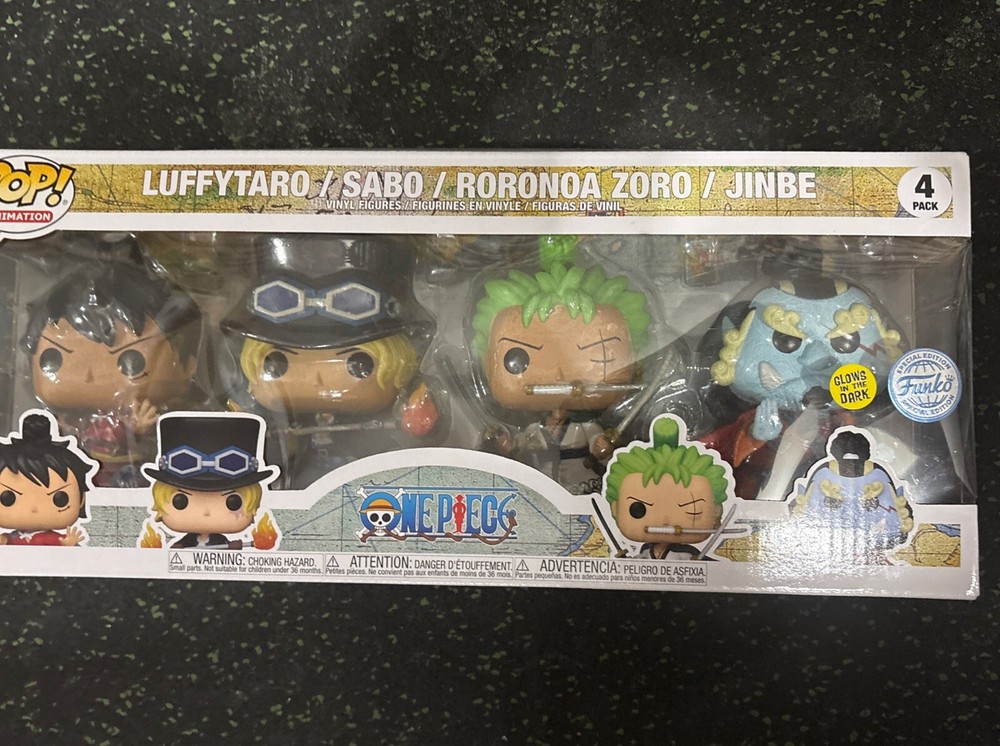 Funko Pop One Piece Luffytaro Sabo Zoro Jinbe 4-Pack Exclusive