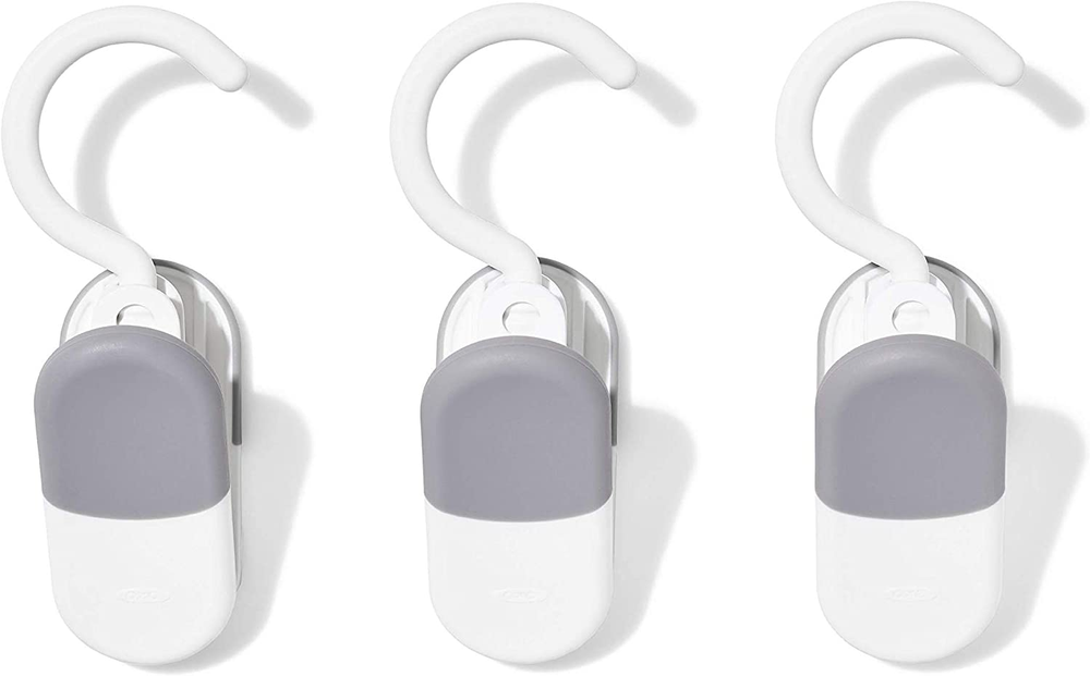 OXO Good Grips 3-Piece White Cliphanger Set for Secure Drying