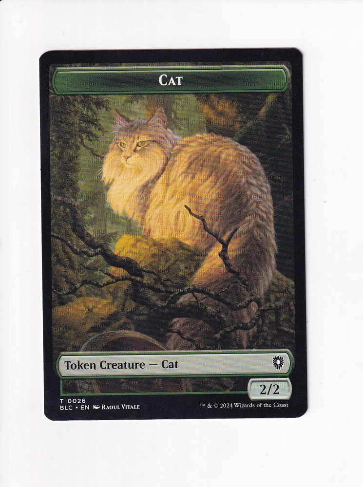 MTG Commander Bloomburrow Double Token Cat Elemental Card-image