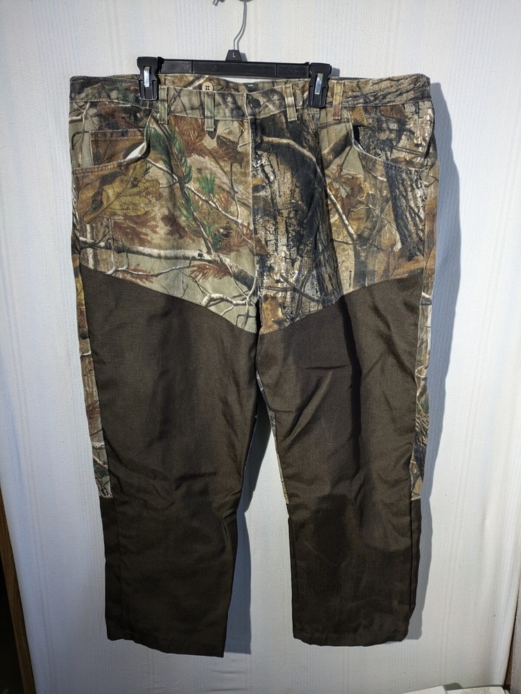 Vintage Wrangler Pro Gear Camo Hunting Pants 46X30 Brush Gear  