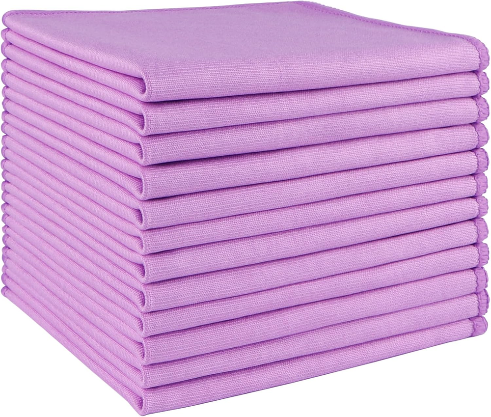 12-Pack Microfiber Glass Cleaning Cloths – Lint-Free, Streak-Free & Reusable
