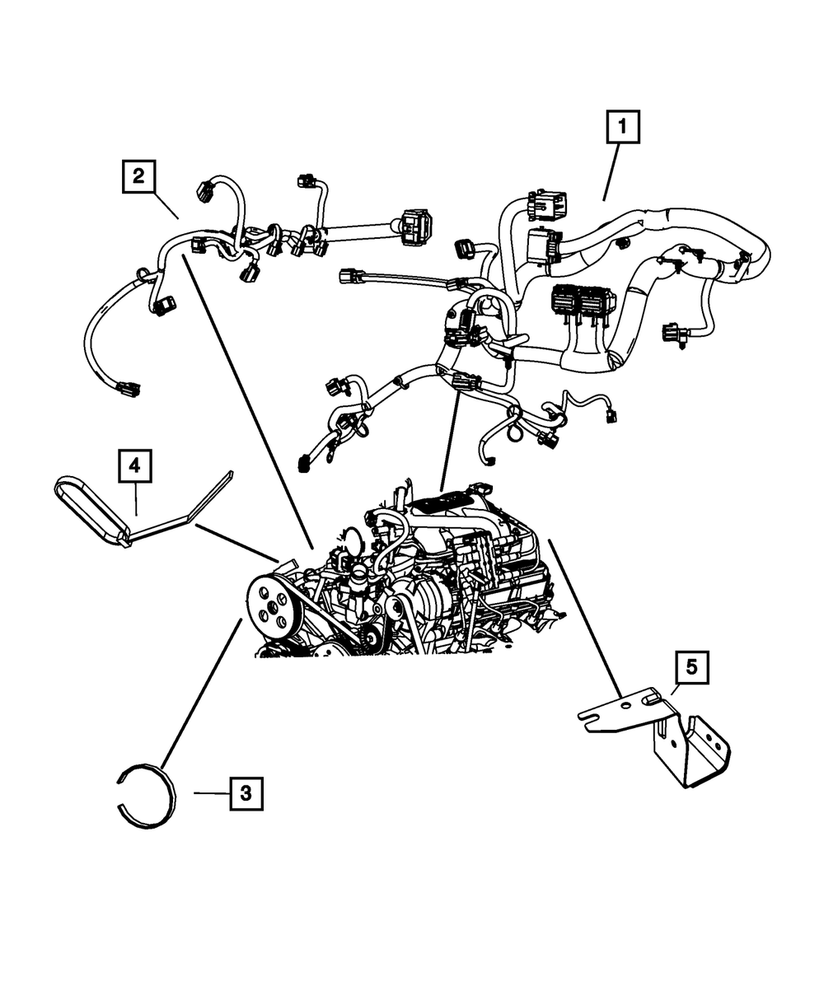 Genuine Mopar Engine Wiring 4801901AB