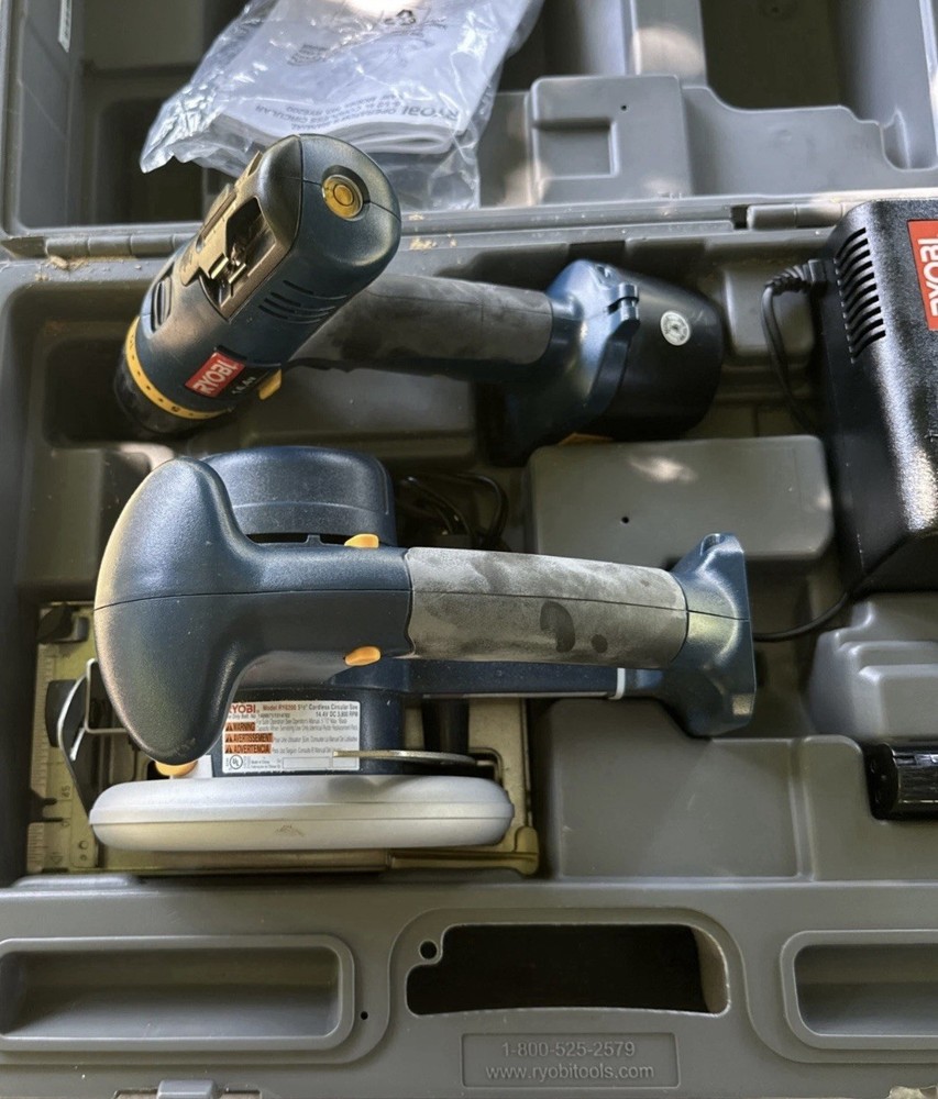 Ryobi 14.4volt drill saw combo, Used  Has charger and Two batteries