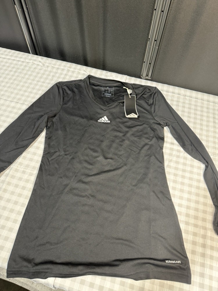 Adidas Women's Team Base Medium Long Sleeve Tee Shirt, GN5718, New With Tags