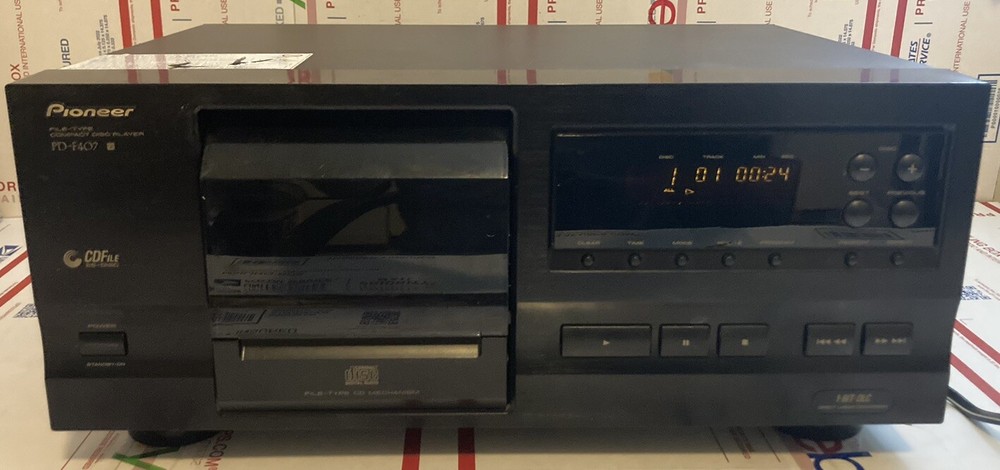 Pioneer PD-F407 Black 25-Disc CD-File Type Changer Compact Disc Player - TESTED!