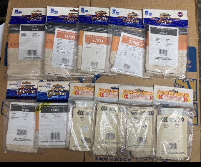 KEROSENE HEATER WICKS - Kero World , Pick A Wick - 11 Wick Lot - nos