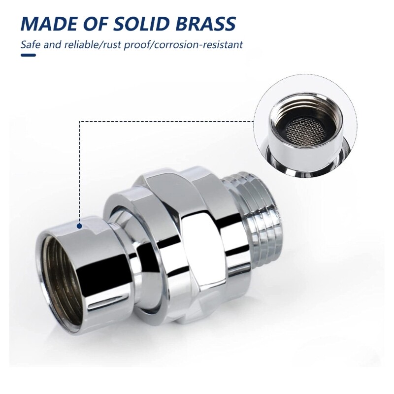 Brass Balls Joint Shower Head Adapter Adjustable Shower Connector Easy to
