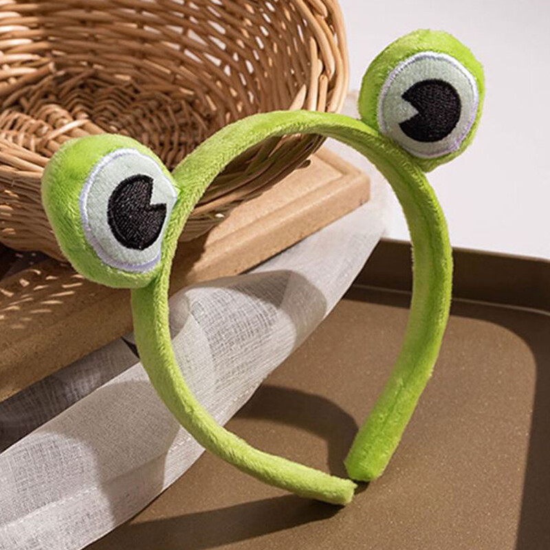 Cute Wide Elastic Frog Makeup Headband for Girls Hair Accessory