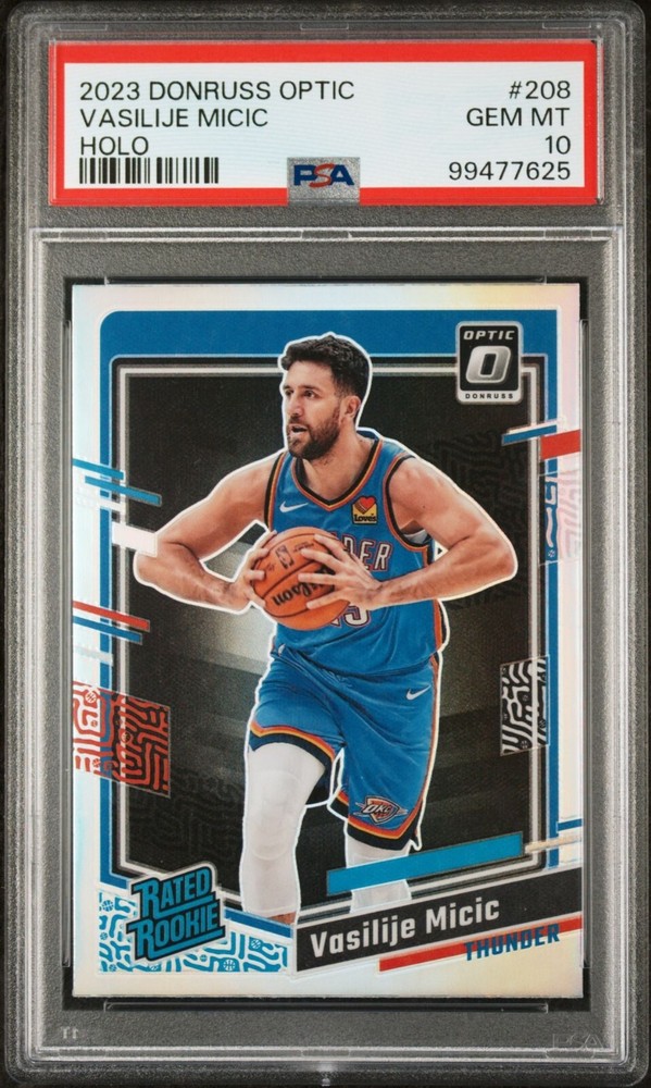 2023-24 Donruss Optic Rated Rookie Holo Vasilije Micic RC PSA 10 Gem Mint