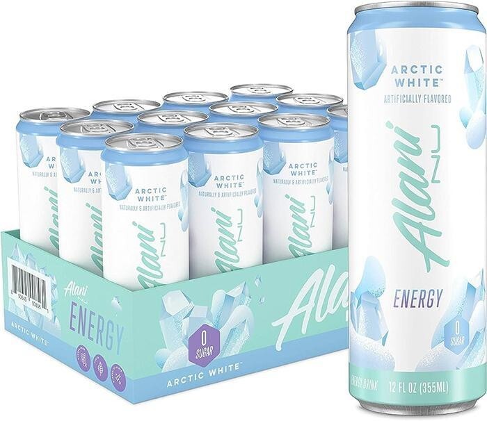 Alani Nu ARTIC WHITE Sugar Free Energy Drinks | 200Mg Caffeine 12Oz (12 Pack)!