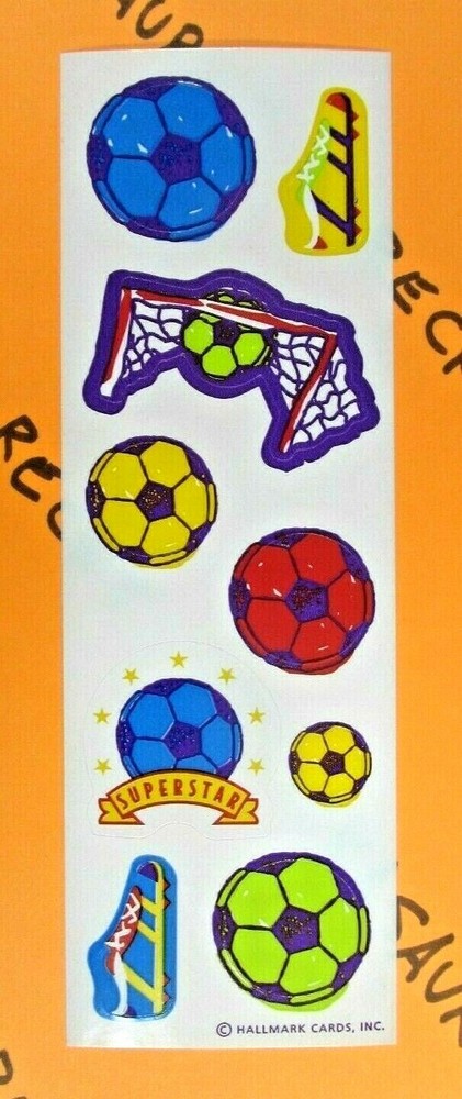 Hallmark Soccer Sticker Strip Sheet