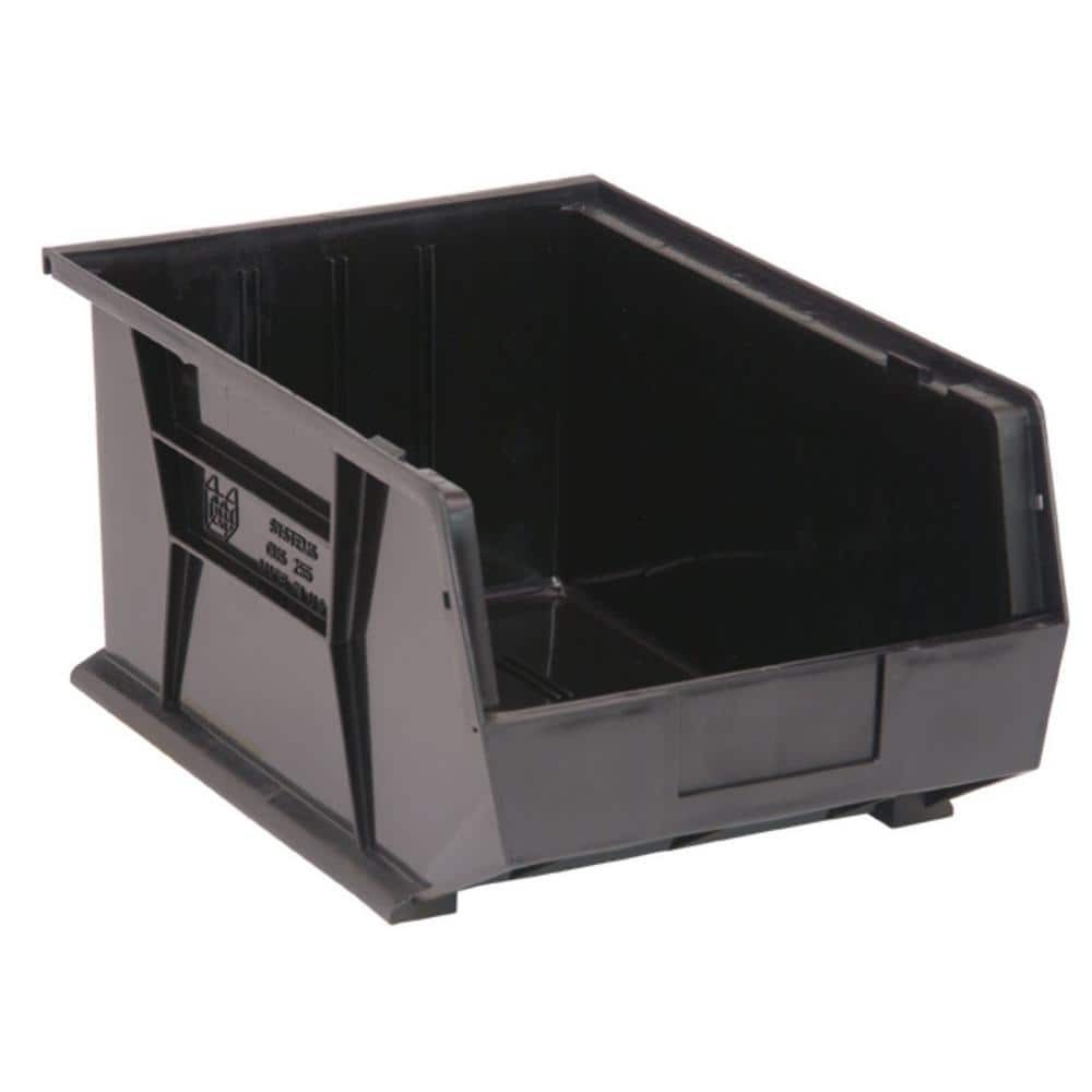 Ultra Series 13.71 Qt. Stack and Hang Bin in Black(4-Pack)