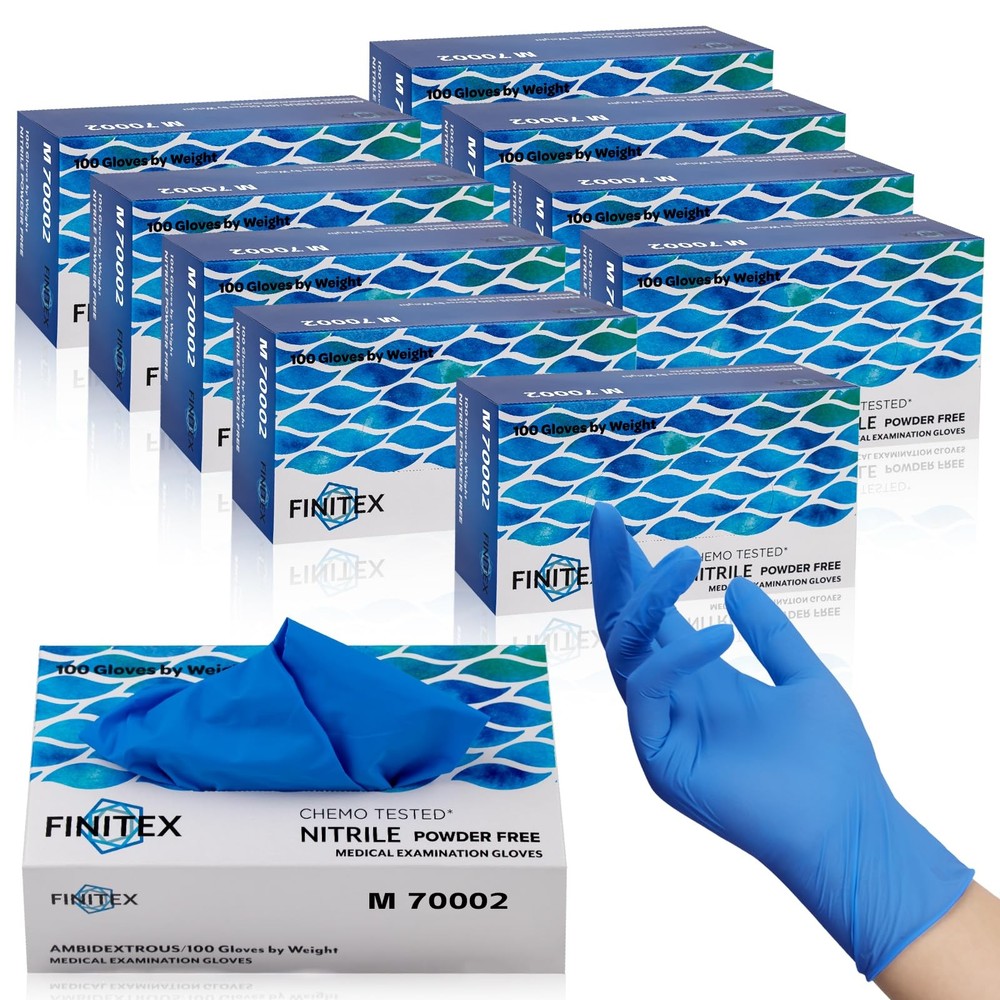 1000 PCS 4 mil Powder-Free Nitrile Exam Gloves Latex-Free Medical Disposable