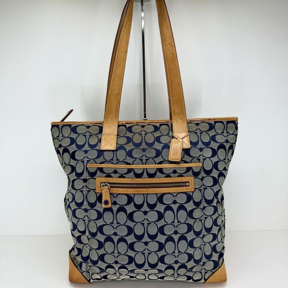 Coach Signature Black Canvas Tote Bag Authentic G07152140