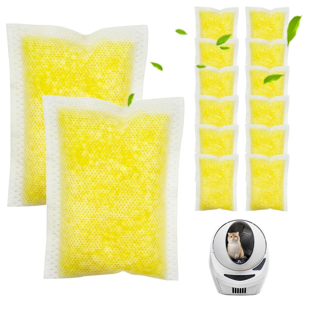 14 Packs Cat Litter Deodorizer Compatible with 1 Count (Pack of 14), Yellow