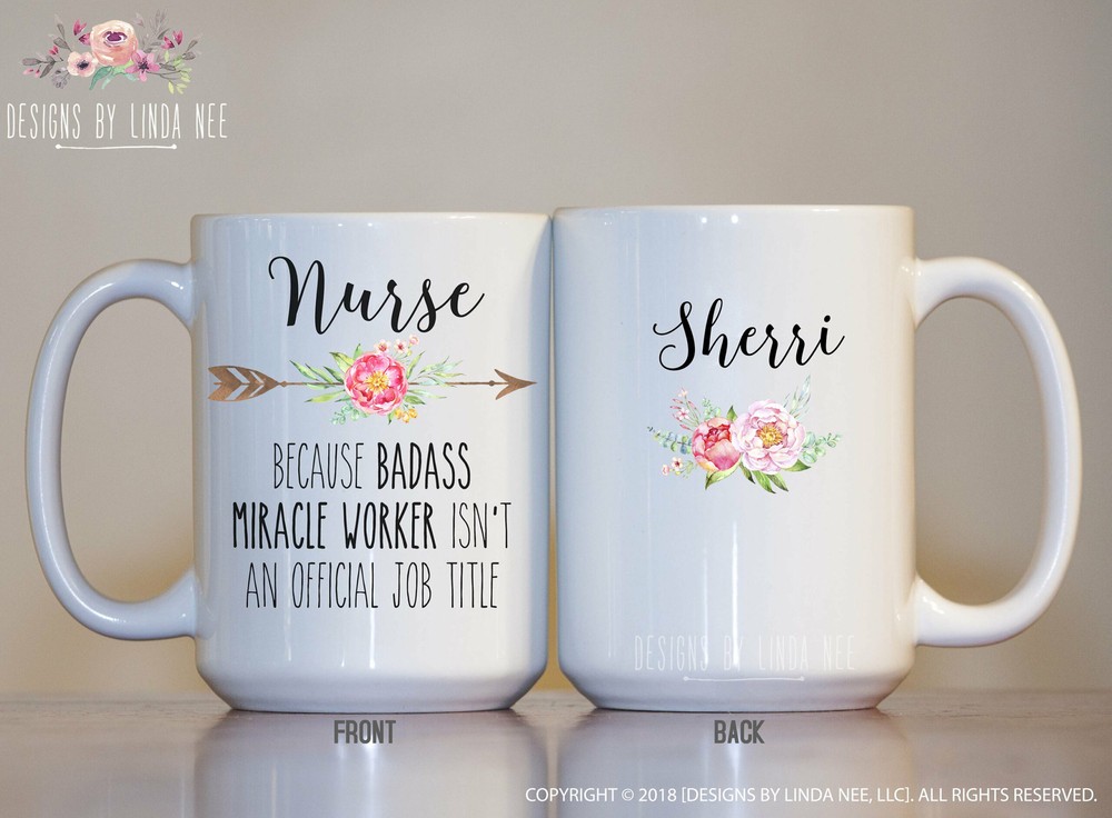 Nurse Gift Registered Nurse Mug Rn Nurse Graduation Gift Badass Rn Nurse Gift