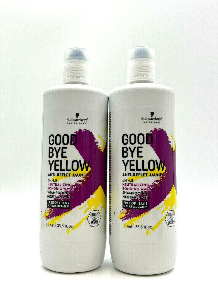 Schwarzkopf Good Bye Yellow Neutralizing Shampoo 33.8 oz 2-Pack Expired