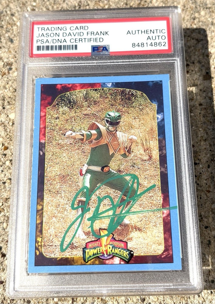JASON DAVID FRANK Power Rangers SIGNED Card PSA/DNA Slabbed