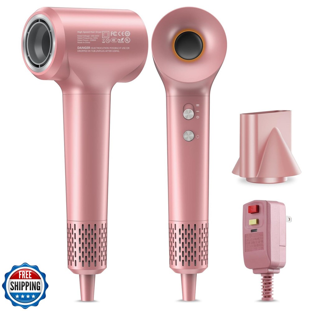 Hair Dryer, Ionic Blow Dryer, 1500W High-Speed Hairdryer with 110000 RPM Brus