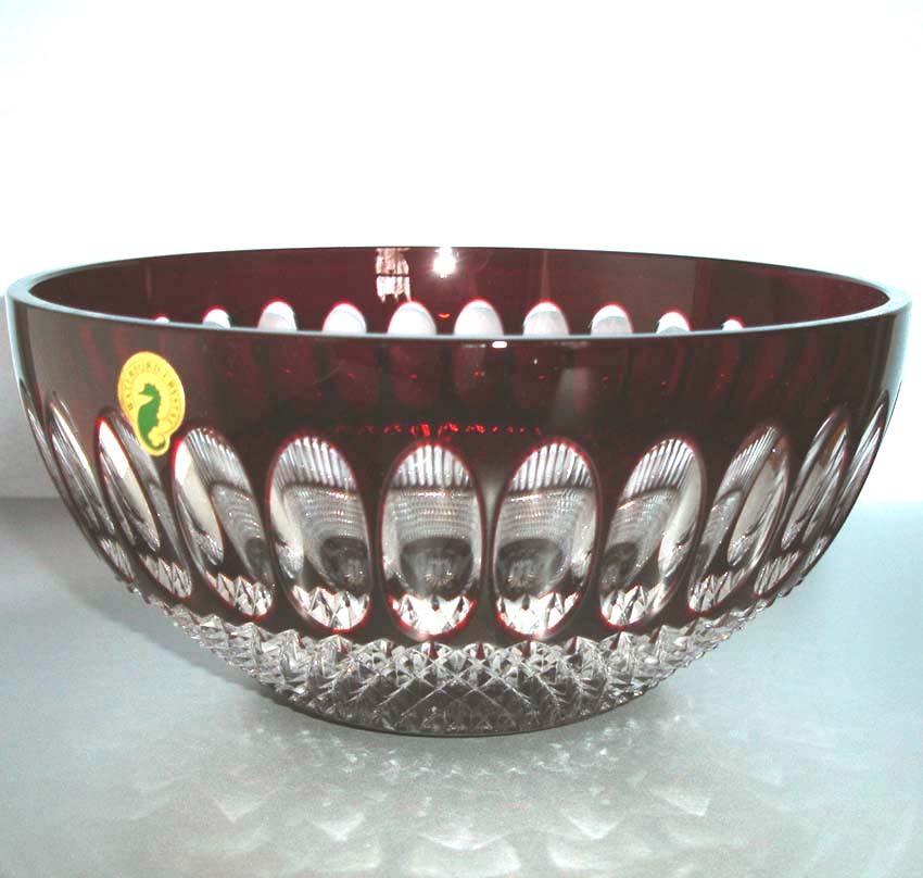 Waterford Colleen Prestige 9 Inch Ruby Red Crystal Centerpiece Bowl 160988 New