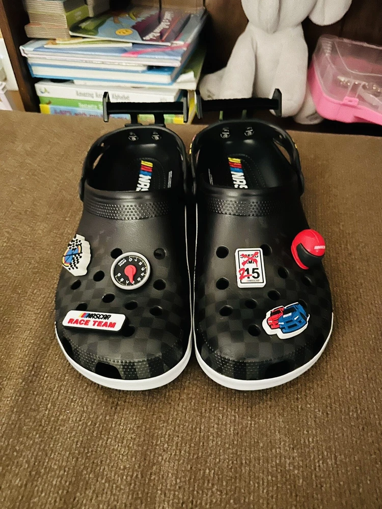 NASCAR x Crocs Classic Clog Men’s Size 12 Black Charms 209474-001