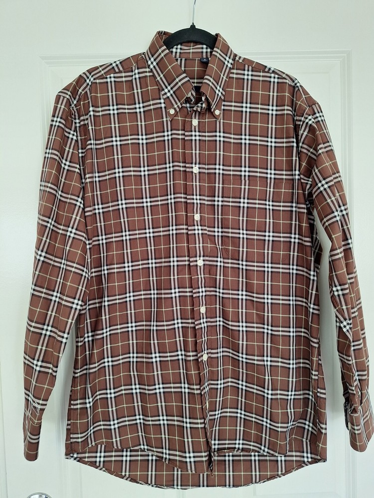 Burberry Mens Sz M Button Down Dress Shirt