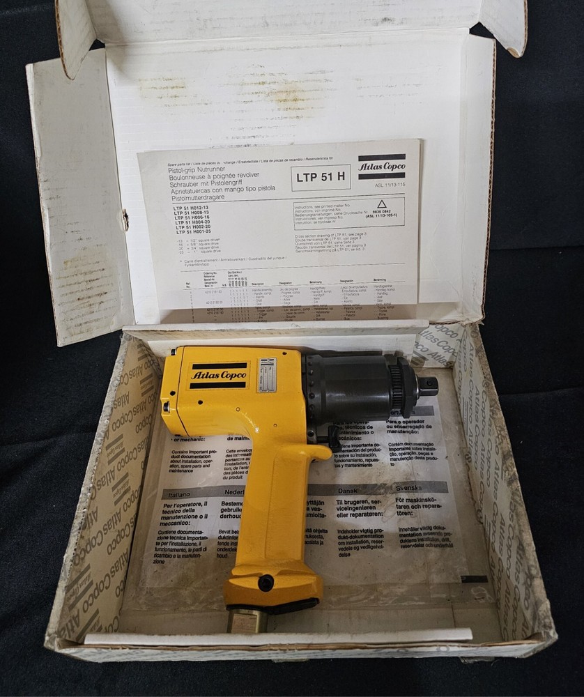 Atlas Copco LTP51 H008-13 Professional Air Pneumatic Pistol Grip 1/2