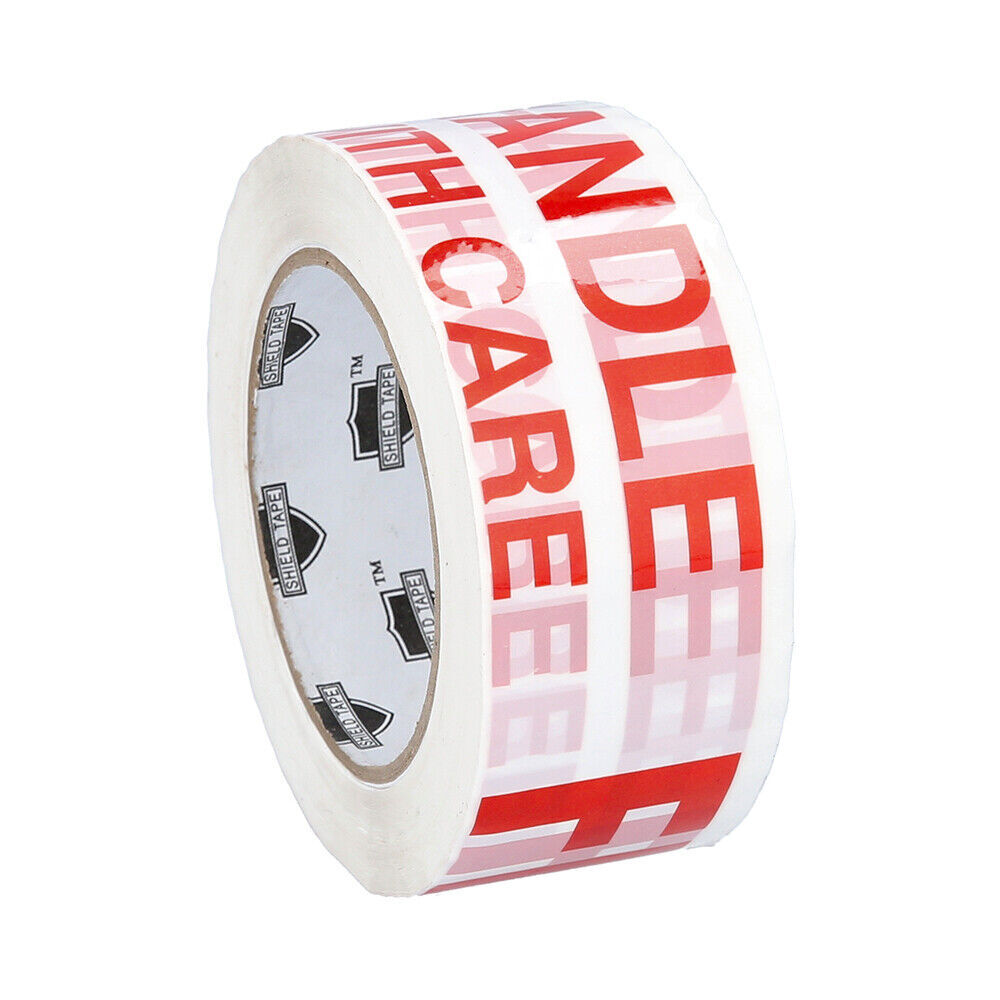 24 Rolls Fragile Handle w/ Care Printed Packing Tape 2 Mil 3