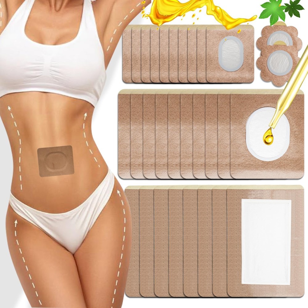 Castor Oil Pack Wrap Patch - Organic Cotton Castor Oil Belly Button Patch, Dispo