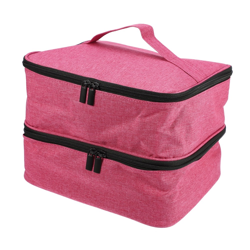 Floral Zipper Makeup Bag Rose Red Cosmetic Pouch