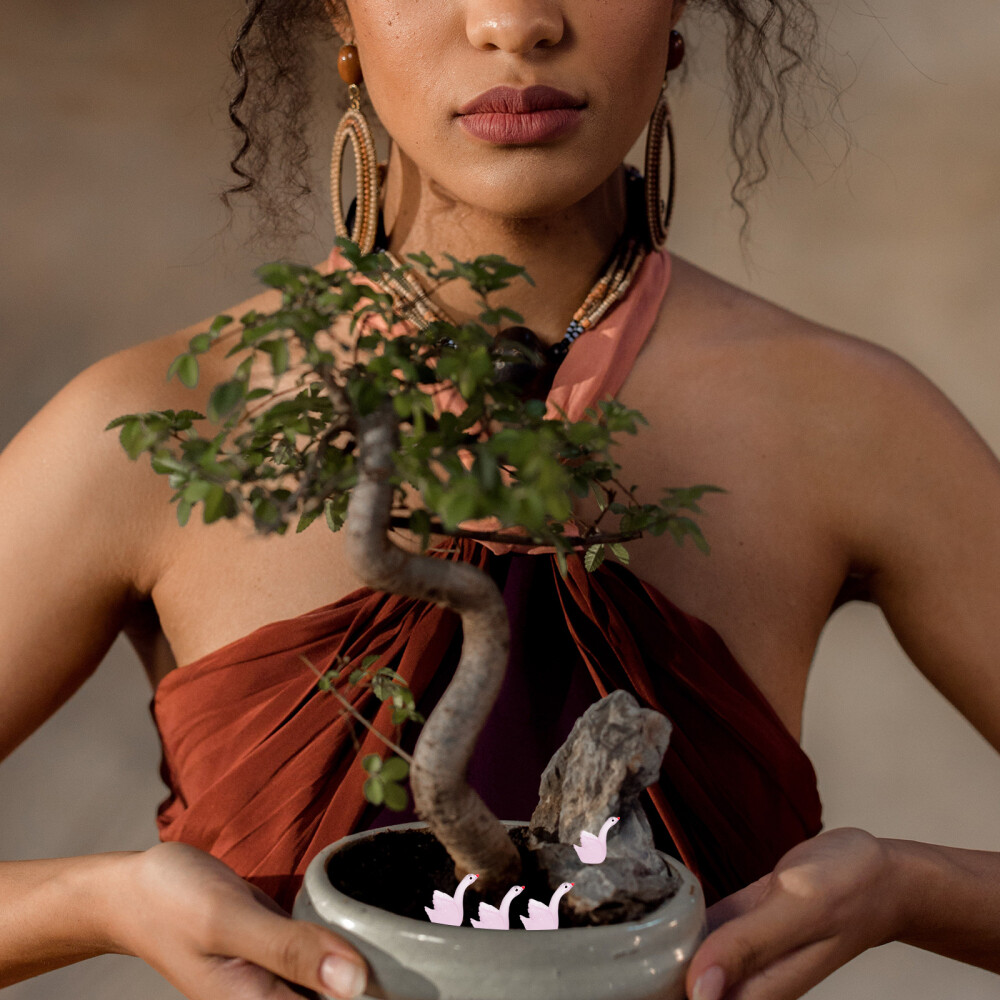 10 Pcs Topper Luminous Swan Ornament Classic Design Decoration Statue