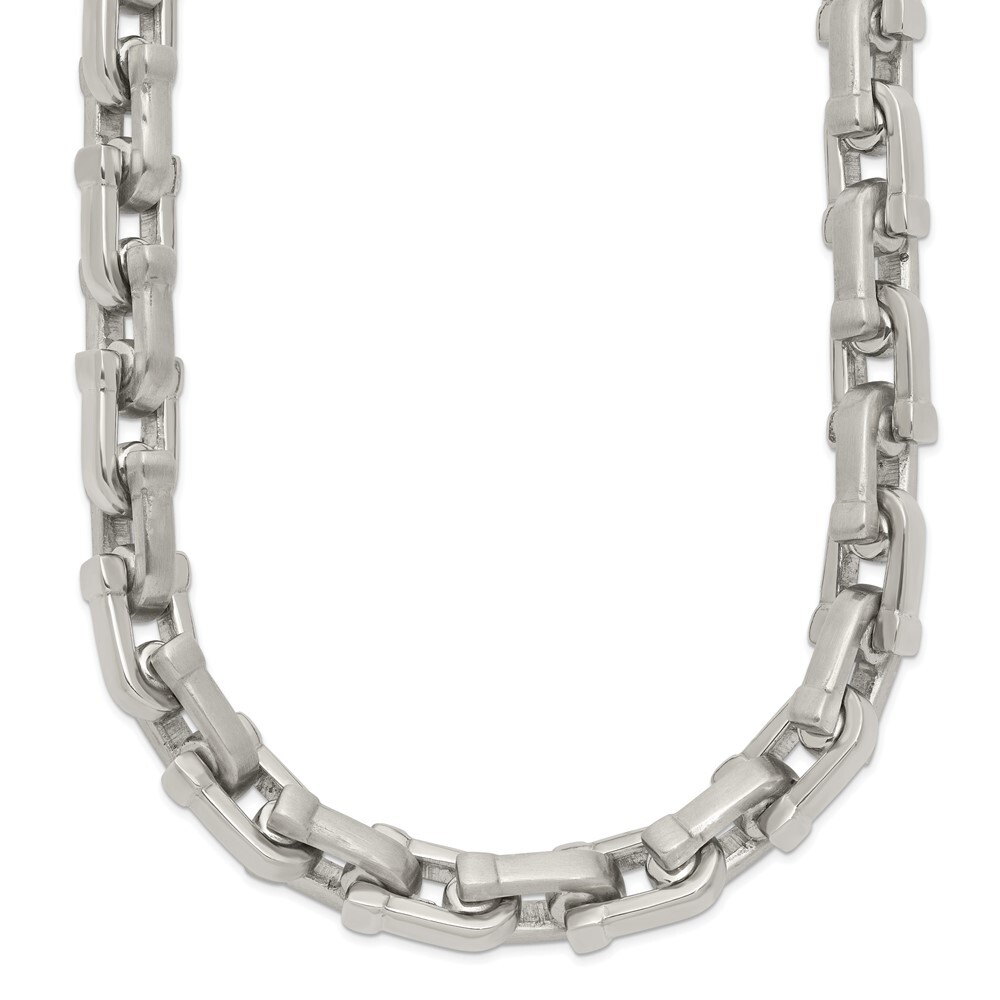 Stainless Steel Brushed and Polished Necklace 24