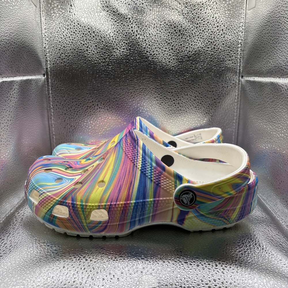 Crocs Clogs Out Of This World II Classic Shoes 206868 Tie Dye Men 5 Womens 7