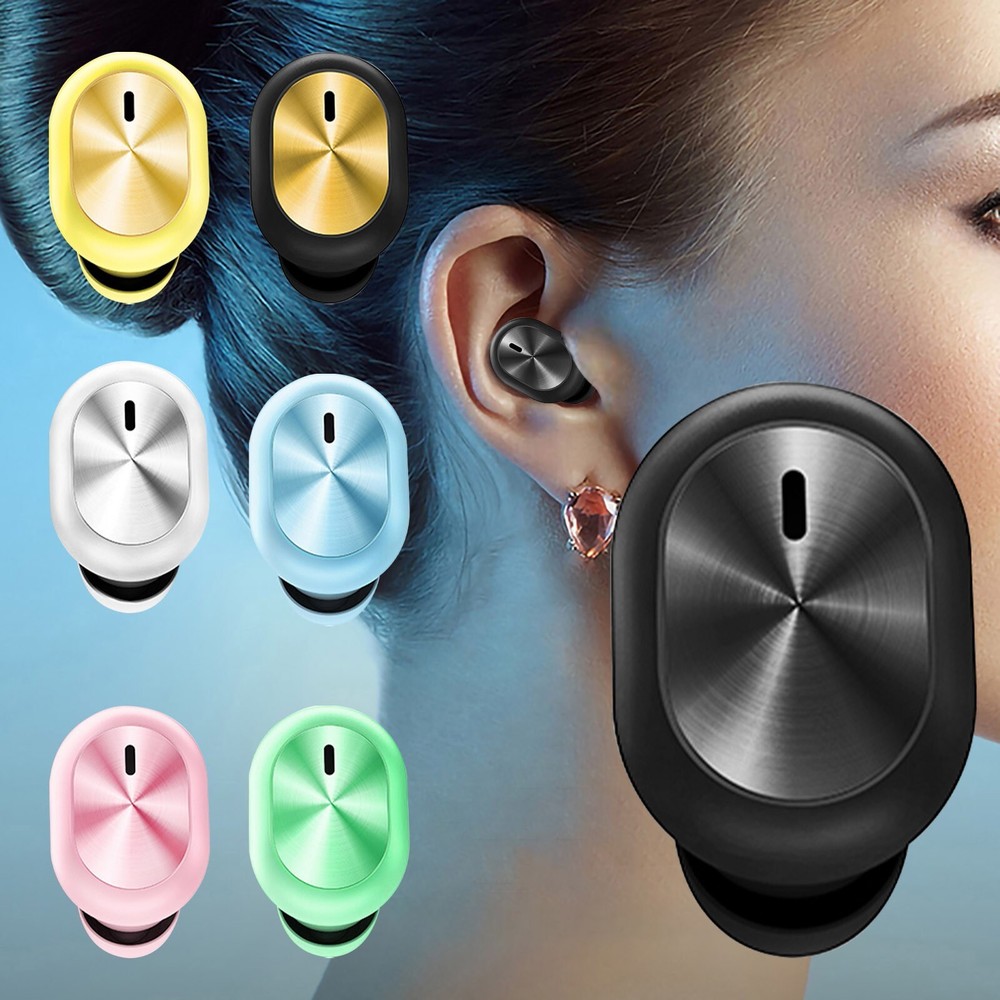 F911 CD Macaron 5.0 Mini Bluetooth Wireless In-Ear Stereo Single Earphone  