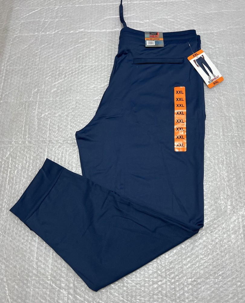 32 Degrees Men's Heat Soft Tech Jogger Sweatpants in Blue, Size XXL, New Arrival