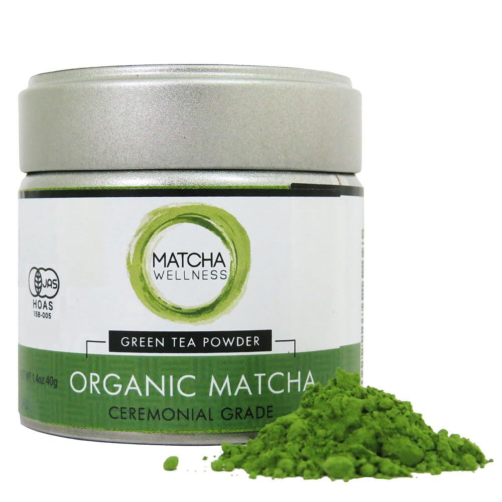Matcha Green Tea Organic Ceremonial 1.4oz - 1st Harvest Premium Matcha From U...