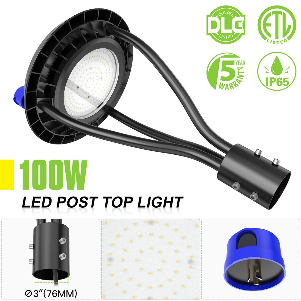 Energy-Efficient 100W LED Dusk to Dawn Outdoor Street Garden Pathway Yard Parking Lot Lamp