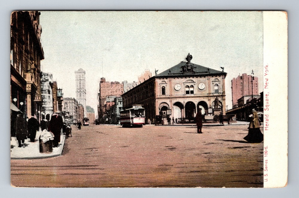 New York City NY, Herald Square, Souvenir, Vintage Postcard