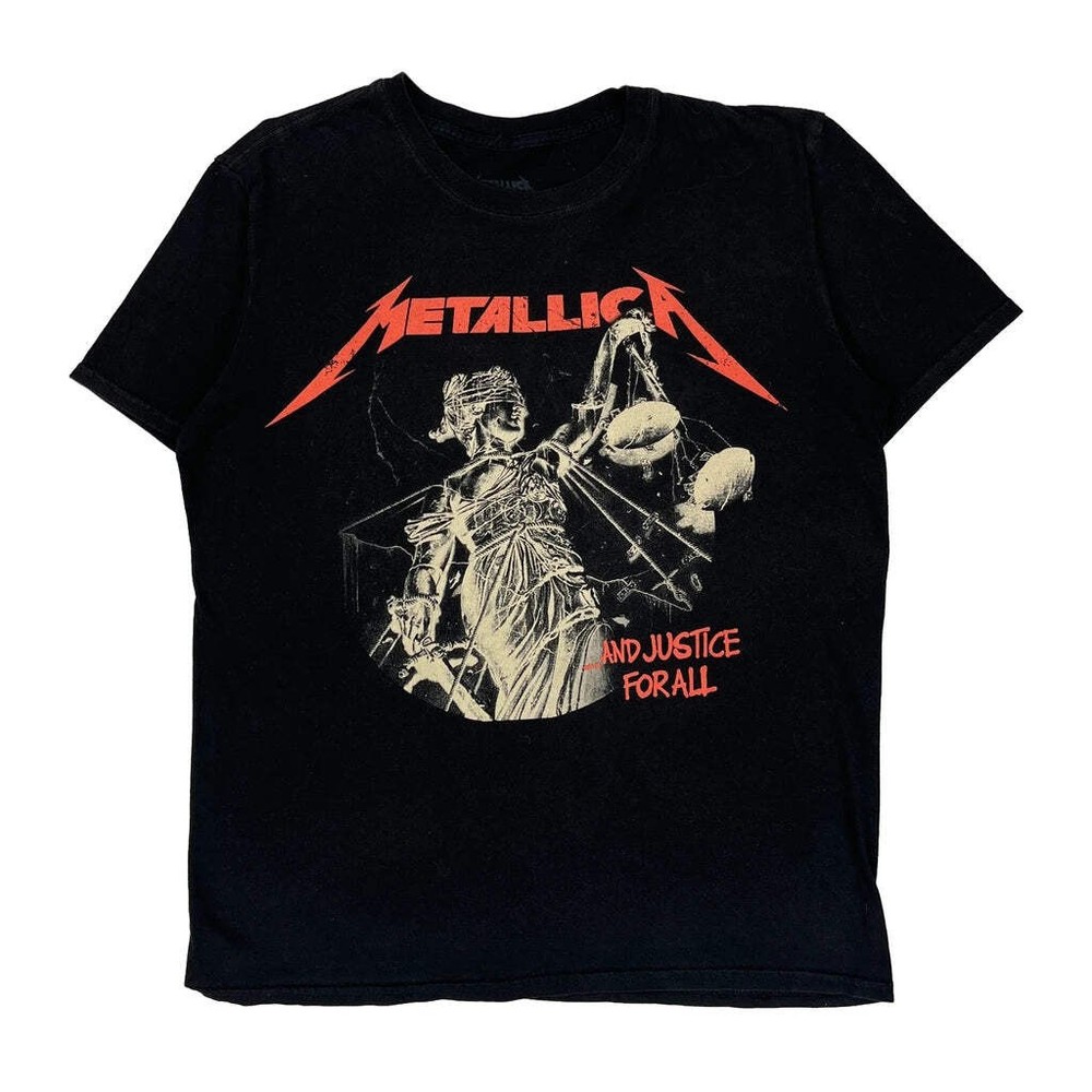 Metallica Band T-Shirt - Large Black Cotton