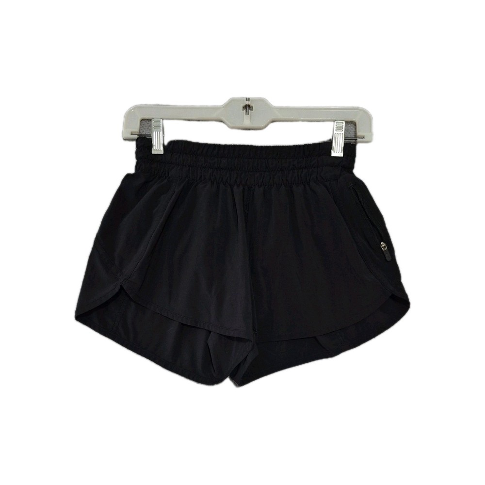 Lulmon Womens Tracker Short 4 Inch Black Size 6 Athletic Running
