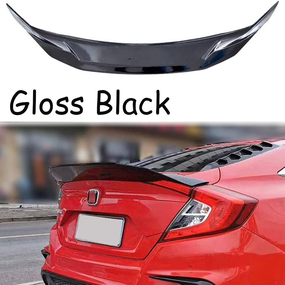JDM High Kick Ducktail Trunk Spoiler Glossy Black for 2018-2021 Honda Accord