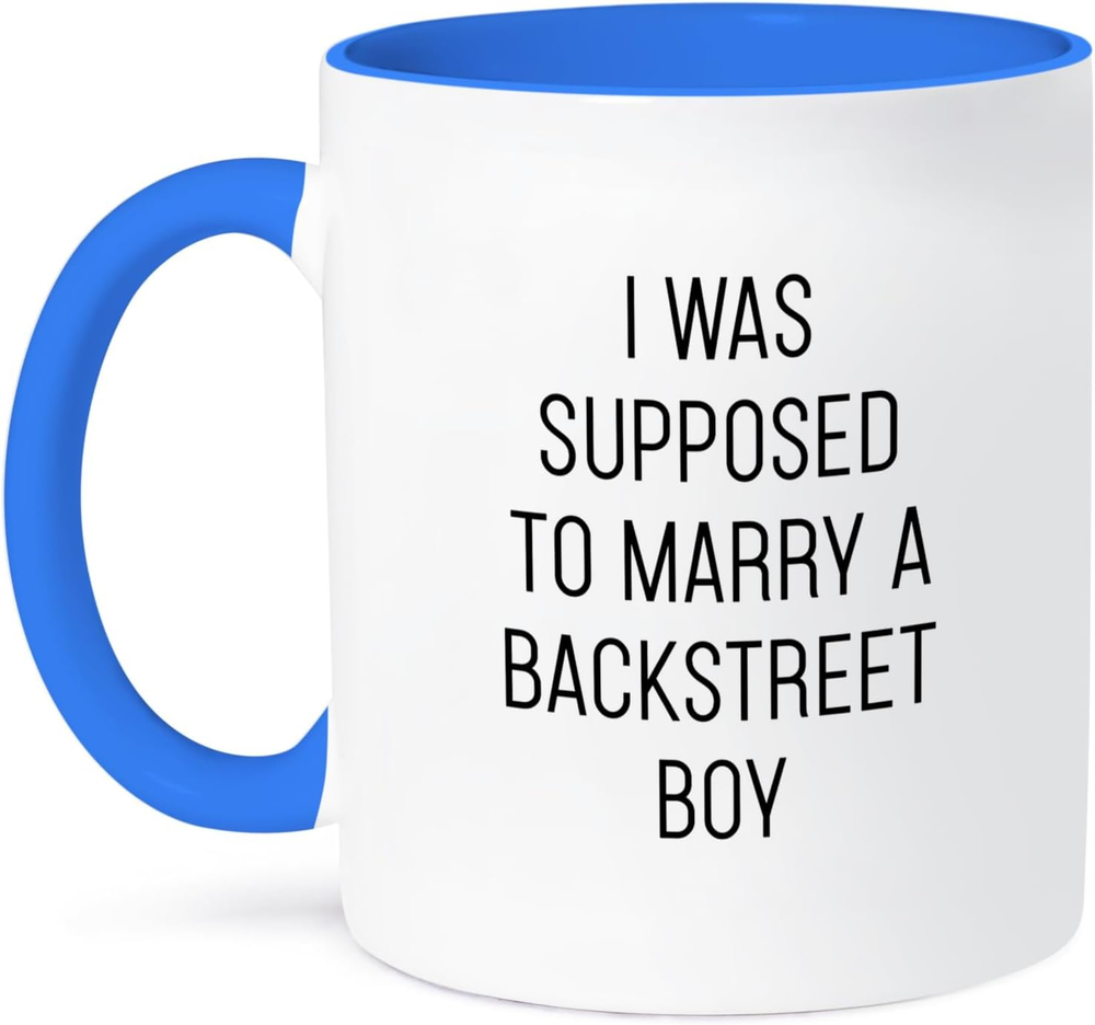 Mug, 11Oz, Blue/White