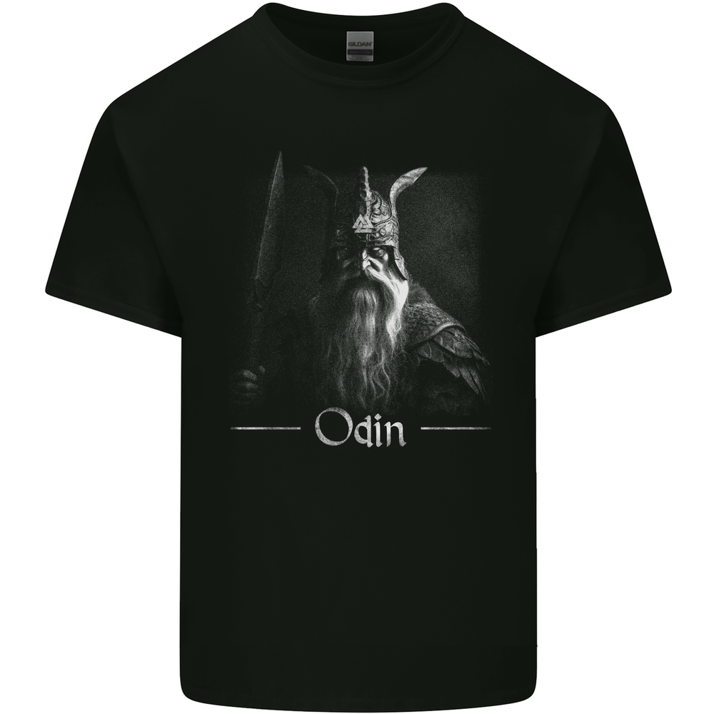 Odin With Valknut Symbol Viking Norse Warrior Mens Cotton T-Shirt Tee Top