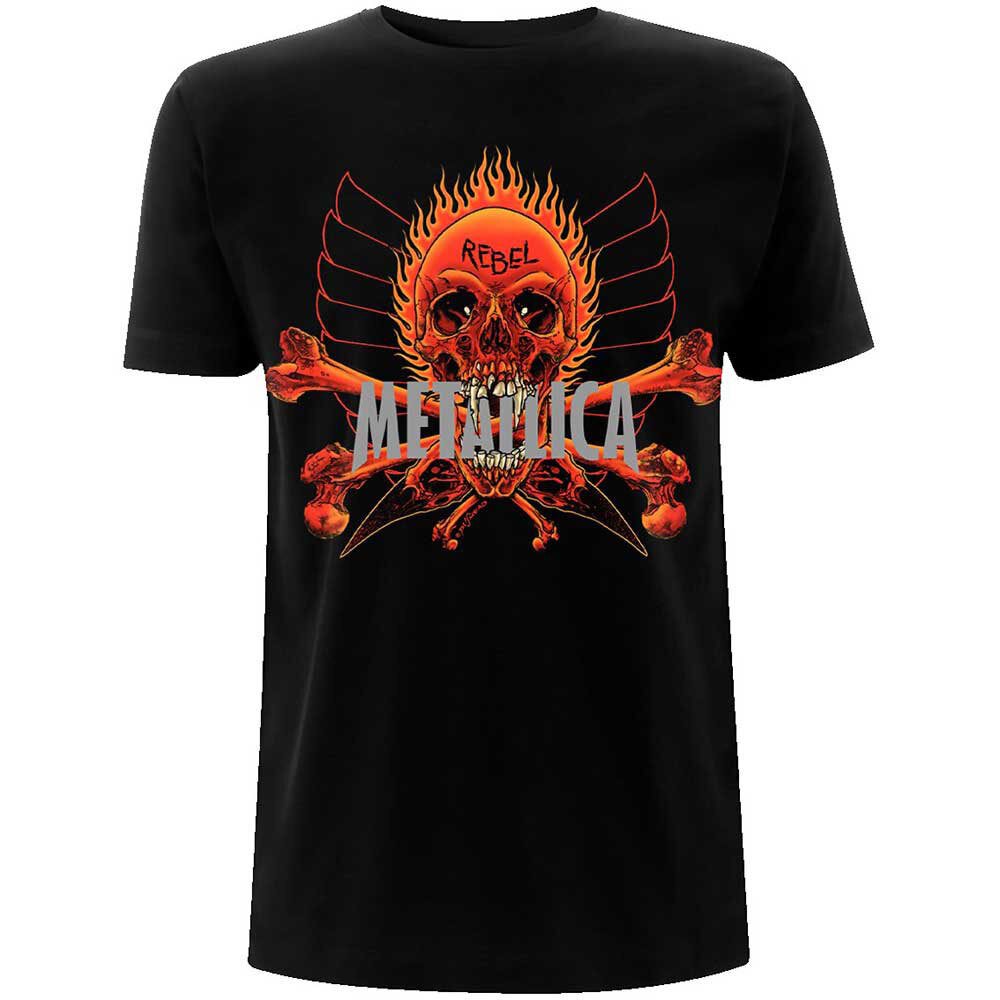Metallica Rebel Band Logo Graphic T-Shirt for Fans