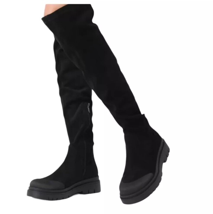 Dream Pairs Womens SDOB229W Black Suede UKPV Boots Size 8