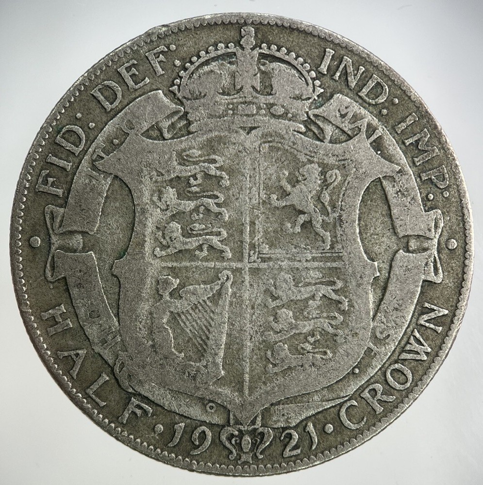1921 George V Silver Half-Crown Coin | Fine Collectible Condition
