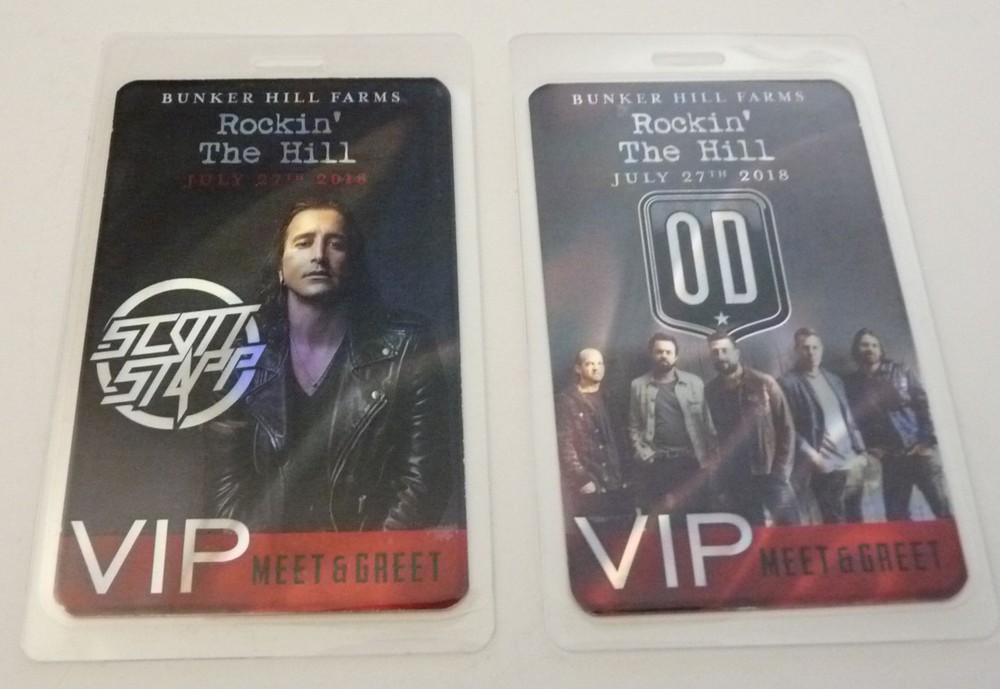 Scott Stapp The Hill 2018 Meet & Greet Concert Tour Laminate Backstage Pass D17