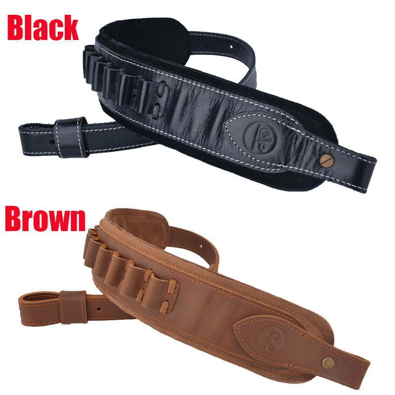 Leather Rifle Sling Shooting Gun Carry Strap for .22MAG 12GA .45/70 .357 .30/30
