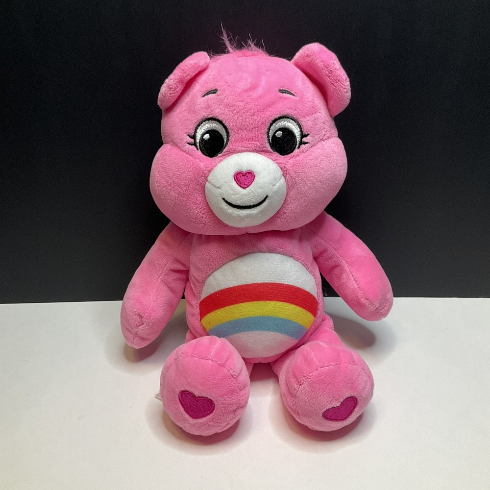 Care Bears Unlock the Magic Pink Rainbow Cheer Bear 9 Inch Plush Stuffed Toy