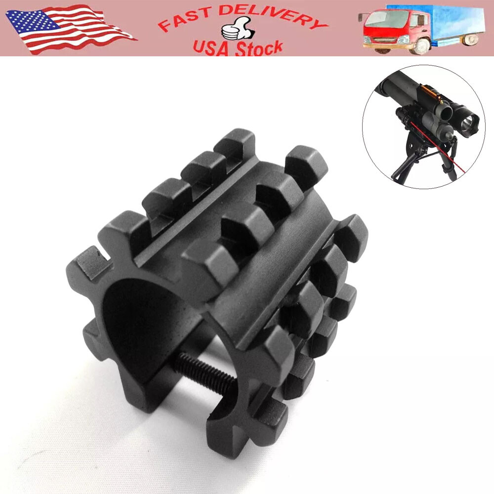 Tactical Tri-Rail Barrel Mount for 12 Gauge Mag Tubes Fits 1-Inch Tubes